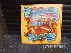 Everyone's a Winner, modern painted fairground sign