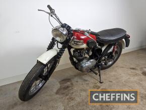 1958 TRIUMPH 150cc MOTORCYCLE Reg. No. 861 RMP Frame No. T35780 Engine No. not visible (T15133 on HPI and V5C) The frame number suggests this is a Triumph Tiger Cub fitted with a Terrier engine. The rear suspension has been modified. According to the 