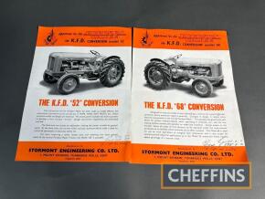 Fordson Major KFD Conversion Model 52/68 sales leaflets (2), some graffiti