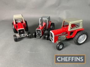 Massey Ferguson, 3no. die-cast and plastic models to inc' 590, 595 and 670 by ERTL