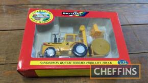 Sanderson rough terrain model forklift in 1:32 scale by Britains, boxed