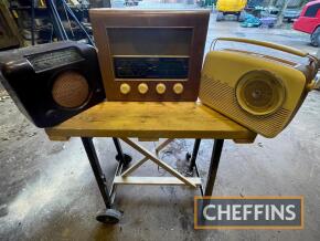 3no. vintage radios, untested