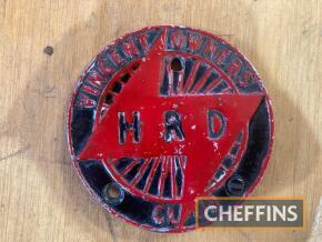 HRD Vincent owners club badge