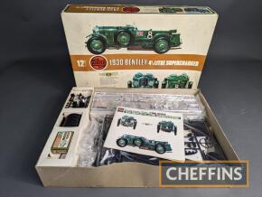1930 Bentley 4 ½ litre Supercharged model kit in 1:12 scale by Airfix, unbuilt