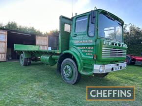 1975 LEYLAND Lynx diesel FLATBED LORRY Reg. No. HDO 311N Chassis No. 7501220 This 16tonne Leyland lorry shows evidence of a previous restoration and is in the livery of John A. Rains, Produce Merchant of Moulton Marsh, Spalding, Lincs. A little lazy st