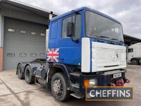 1996 SEDDON ATKINSON Strato 14044cc 6x4 TRACTOR UNIT Reg. No. PNZ 6173 Chassis No. 93819 Stated to have served at RAF Wittering during the Gulf War. Having been disposed from the MOD in 2011 showing 503km, this rare machine is fitted with 14litre Cummins 