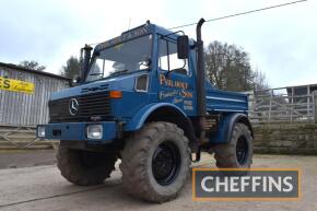 WITHDRAWN - 1996 MERCEDES Unimog 1600 6cylinder diesel UTILITY VEHICLE Reg. No. P499 VAD Serial No. 4271051W185618 Km: 93,184 Hours: 5,837 Fitted with Cascade crawler gearbox, front and rear PTO, 50mm Rockinger drawbar, twin trailer air brakes, 4no. r