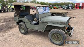 1962 HOTCHKISS M201 2200cc petrol JEEP Reg. No. TAS 810 Serial No. 17444 Engine. No. 1187 Showing just under 60,000 miles and offered from 21 years of ownership, the vendor reports that the interior and canopy of the jeep are in decent condition. It h