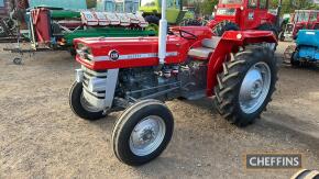 1969 MASSEY FERGUSON 135 3cylinder diesel TRACTOR Reg. No. VVK 424G Serial No. 120445FG Stated by the vendor to be in very good condition, with many new parts fitted and finished to a very high standard