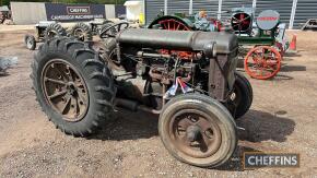 FORDSON Standard N 4cylinder petrol TRACTOR A very original Industrial example that is stated to start and run well. Fitted with a low gear axle and original closed tread rear tyres. Bearing original RAF markings on the radiator. A fantastic example with 