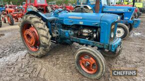 1961 FORDSON Super Major 4cylinder diesel TRACTOR Reg. No. NFL 361 Serial No. 1609005 Fitted with LiveDrive, plough valve for use with Ransomes TS78, 2no. FoMoCo front weights, wheel weights and original Firestone rear tyres. Plough not included