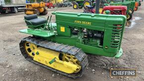 1952 JOHN DEERE MC 2cylinder petrol CRAWLER TRACTOR Serial No. 51480 Purchased c20.years ago and restored by the current owner. Running and driving on inspection