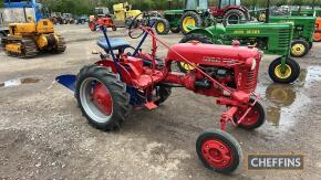 1952 FARMALL Super-Cub 4cylinder petrol TRACTOR Serial No. 722872 A running and driving example that was originally supplied to a French nunnery. Fitted with mid mounted cultivator and rear plough