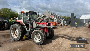 MASSEY FERGUSON 390T 4cylinder diesel 4wd TRACTOR Fitted with MX U loader and 4in1 bucket, showing 4,527 hours which are stated to be genuine