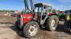 1995 MASSEY FERGUSON 390T Lowline 4cylinder diesel TRACTOR Reg. No. N917 WNN Serial No. 5724DO07136 Fitted with Howard front loader and showing 8,780 hours, this 2 owner from new tractor is stated to have been in regular use - 5