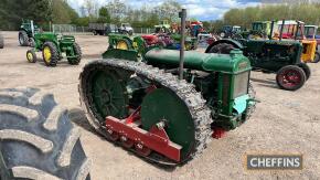 1942 ROADLESS Full Track 4cylinder petrol/paraffin CRAWLER TRACTOR Serial No. 2376 A full 3 bottom roller that has been owned by the current vendor for over 60 years