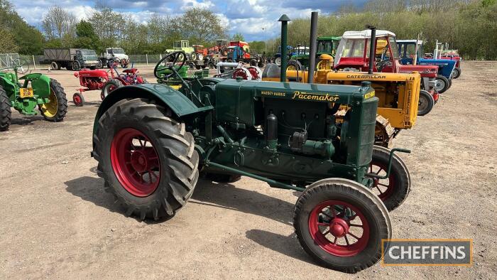 1936 MASSEY-HARRIS Pacemaker 4cylinder petrol TRACTOR Serial No. 103189 Reported to have been purchased from a Cheffins auction in Linton Hall in 1978 by Derrick Tilke in a sorry state and subsequently undertook an extensive restoration. Formed party of D