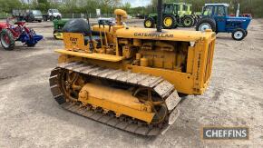 CATERPILLAR D2 4cylinder diesel CRAWLER TRACTOR Serial No. SU226 An older restoration fitted with with a Hyster D2 rear winch and petrol donkey engine start. Offered from c.35 years of ownership