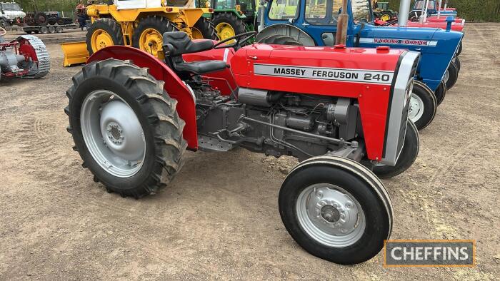 1980 MASSEY FERGUSON 240 Multi-Power 3cylinder diesel TRACTOR Reg. No. SFW 937W Serial No. FG504609 Fitted with power assisted steering. This well-restored tractor has been residing in the vendor's office