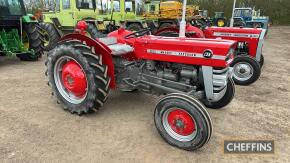 1967 MASSEY FERGUSON 135 3cylinder diesel TRACTOR Reg. No. MAH 128E Serial No. 73073 A well presented example