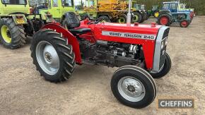 1983 MASSEY FERGUSON 240 3cylinder diesel TRACTOR Reg. No. A100 NTM Serial No. HB702572 A well presented example