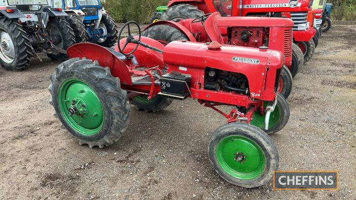 1954 BMB President orchard 4cylinder petrol TRACTOR Reg. No. 942 XUU Serial No. STV226221 Fitted with low level exhaust. A V5C is available