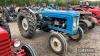 1961 FORDSON Super Major 4cylinder diesel TRACTOR Reg. No. 105 CBL Serial No. 08B766109 Fitted with side belt pulley and tool box