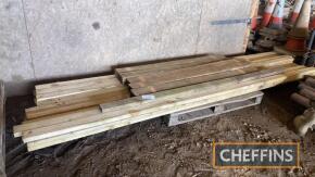 Qty wooden fence posts