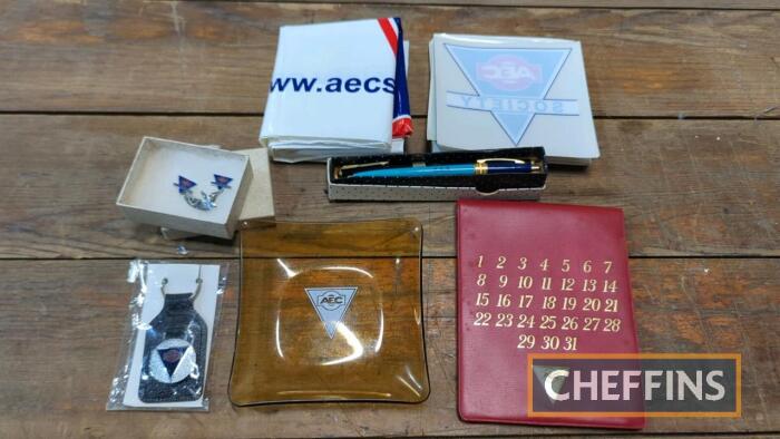 Qty AEC memorabilia to inc. Cufflinks, Parker pen etc