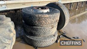 4no. Hankook 295/80 R22.5 Tyres with rims UNRESERVED LOT