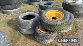 Qty of Assorted Wheels & Tyres including 280/60-15.5 & 7.00-12 tyre UNRESERVED LOT