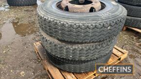 3no. 10 R22.5 Wheels & Tyres UNRESERVED LOT