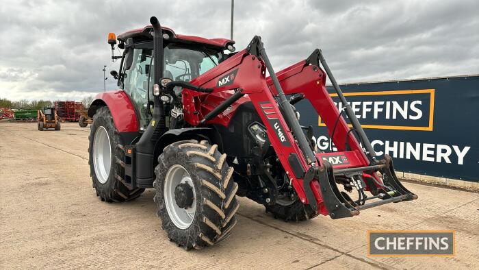 2021 Case Maxxum 145 Tractor ACTIVE 8 transmission, 50kph, MXU 410 loader, air brakes, Michelin 650/65 R38 & 480/65 R28, front links Hours: approx 2200 Reg. No. DG21 YHB Ser. No. DBDMX145CKEH55453