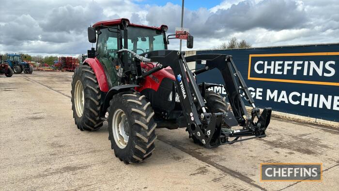 2014 Case 105A Farmall Tractor c/w Trima front end loader, 18.4x34 & 14.9x24 tyres Ser. No. ZFJP10081