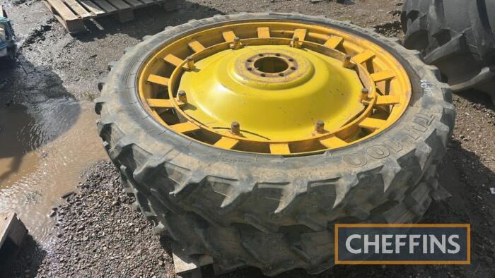 Pr. of 210/95 x R44 Wheels & Tyres 150 centre hole, 205 & 75 bolt centres UNRESERVED LOT