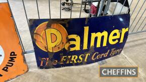 Palmer Tyres enamel advertising sign, uncommon