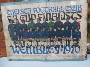 Esso 1970 Chelsea football team printed tin sign