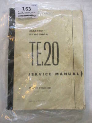 Massey Ferguson TE-20 service manual 