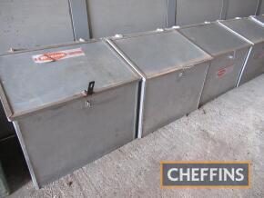 3no. Ritchie galvanised feed bins