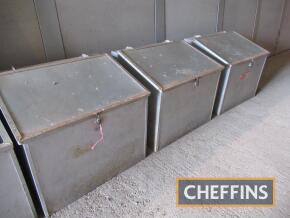 3no. Ritchie galvanised feed bins