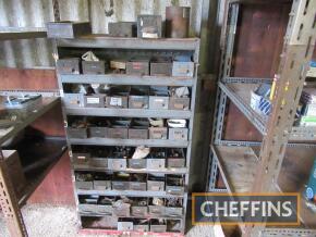 Rack of contents of nuts, bolts, fixings etc