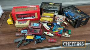 Porsche, Bugatti, Lamborghini etc, assorted model cars by Tonka, Burago, Dinky, Corgi etc. Some boxed