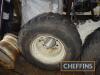 2no. 8stud wheels and tyres. Size unknown. Ex land drive trailer - 2