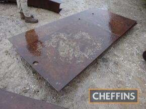 2no. 10mm 4ft 2.5m steel road plate together with 2no. other lengths