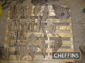 Assorted digger bucket teeth and cutters