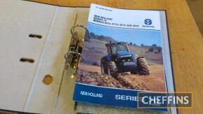 Qty Ford and New Holland brochures contained in binder