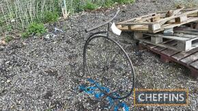 Plant pot holder in form of penny farthing bicycle