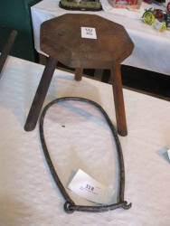 Cow collar and milking stool