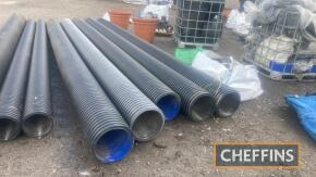 4no. Twinwall 300mm perforated pipe t/w 1no. unperforated