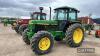 JOHN DEERE 3650 diesel TRACTOR Reg. No. Serial No. Fitted with SG2 cab, Power Synchron, sunroof and cab heater on 460/85R38 rear and 420/85R24 front wheels and tyres. Showing 7,038hrs - 3